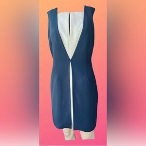 RAG & BONE Color Block Navy & Creme Dress Size 4